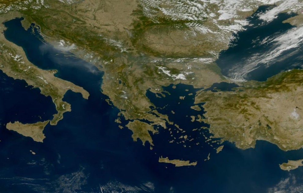 Τελευταία δορυφορική εικόνα νεφοκάλυψης