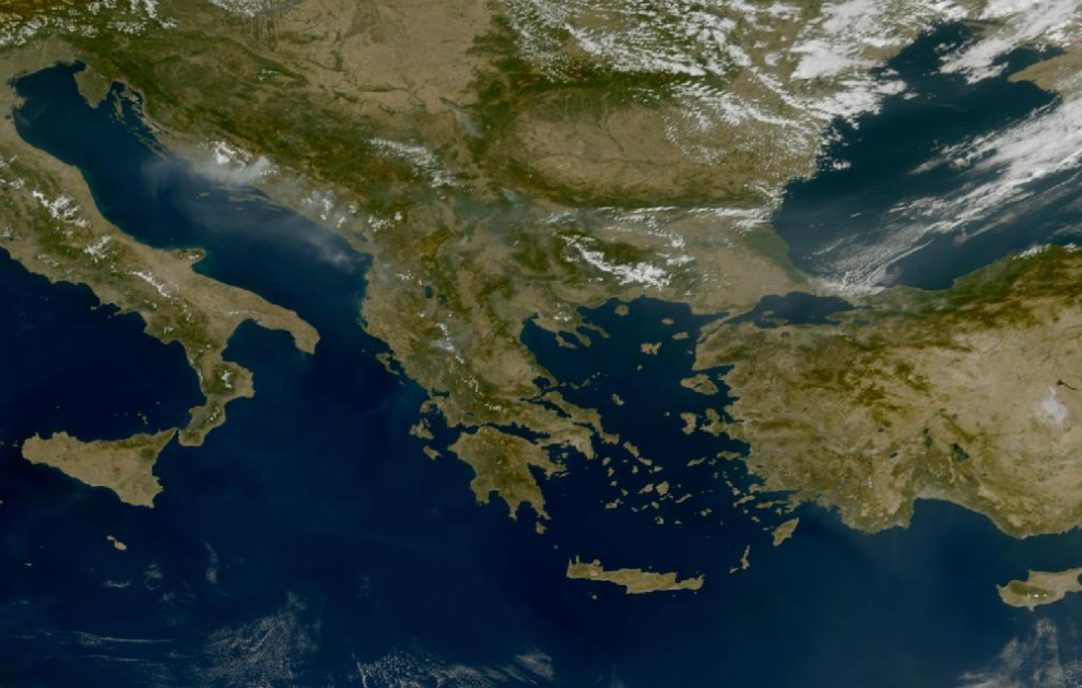 Τελευταία δορυφορική εικόνα νεφοκάλυψης