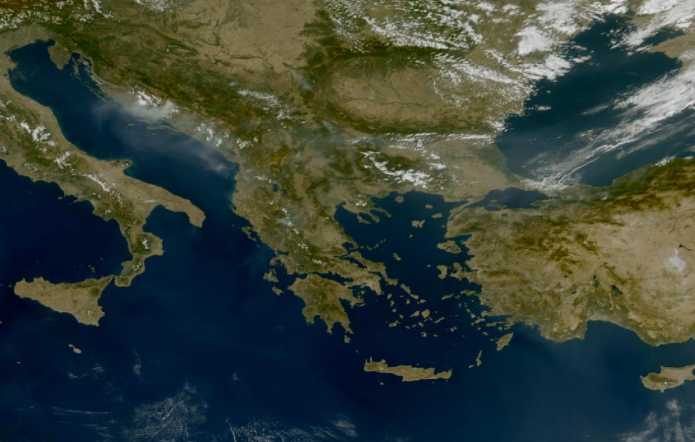 Τελευταία δορυφορική εικόνα νεφοκάλυψης