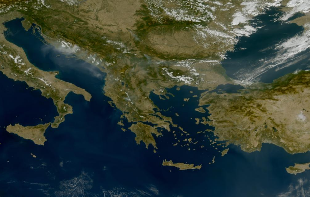 Τελευταία δορυφορική εικόνα νεφοκάλυψης