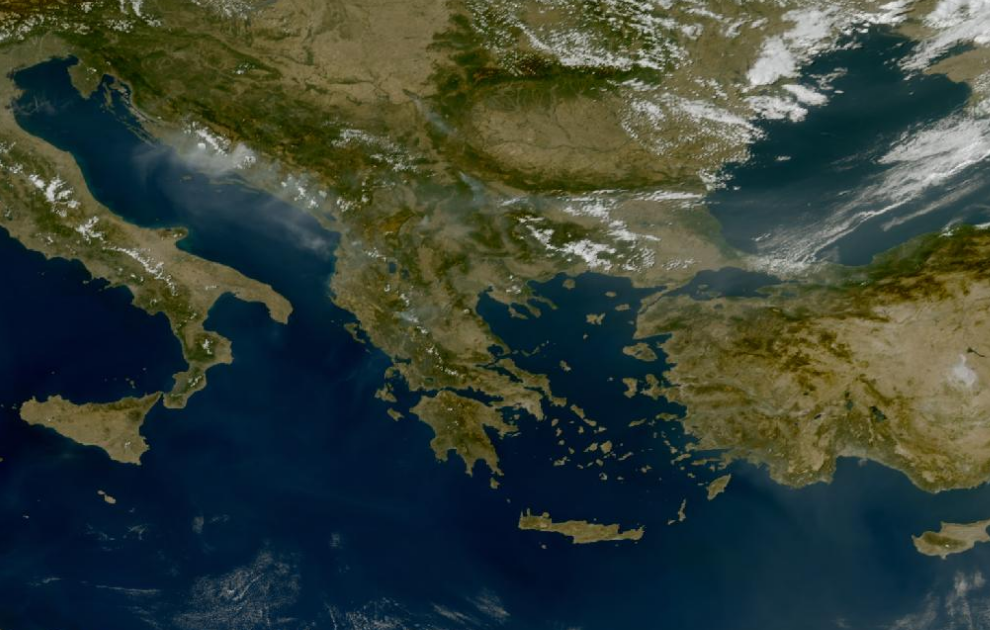 Τελευταία δορυφορική εικόνα νεφοκάλυψης