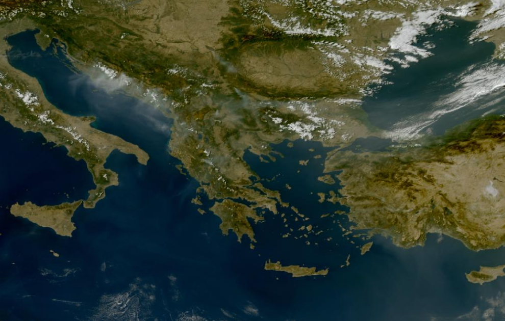 Τελευταία δορυφορική εικόνα νεφοκάλυψης