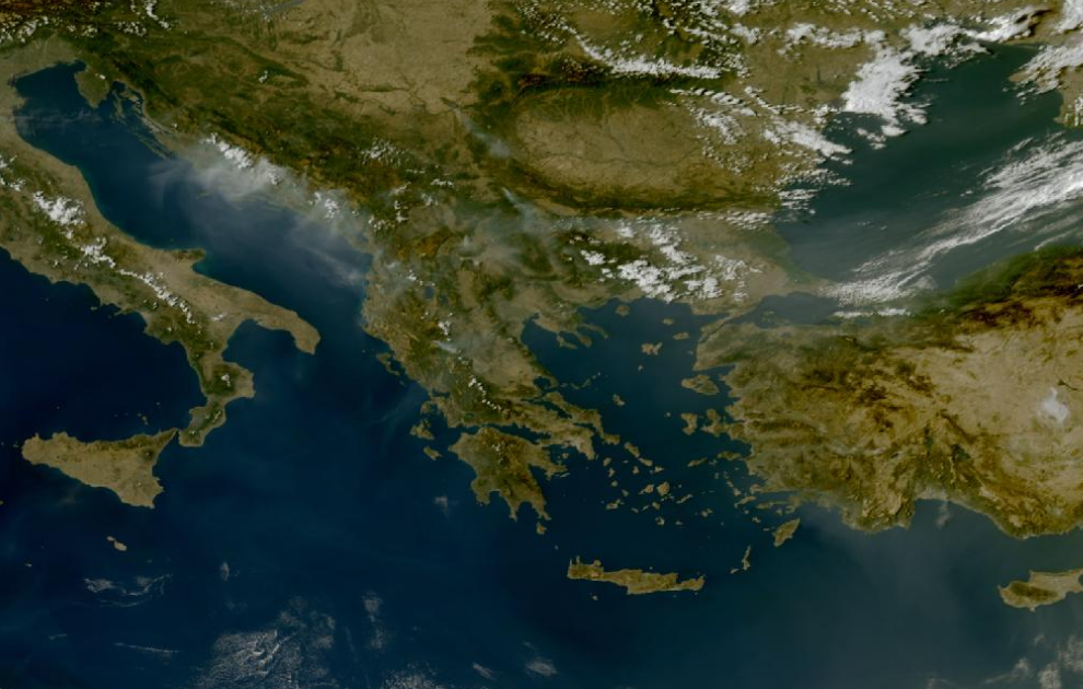 Τελευταία δορυφορική εικόνα νεφοκάλυψης