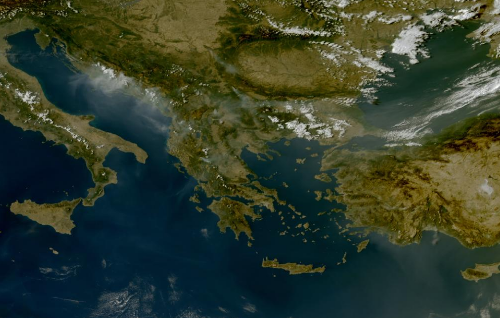 Τελευταία δορυφορική εικόνα νεφοκάλυψης