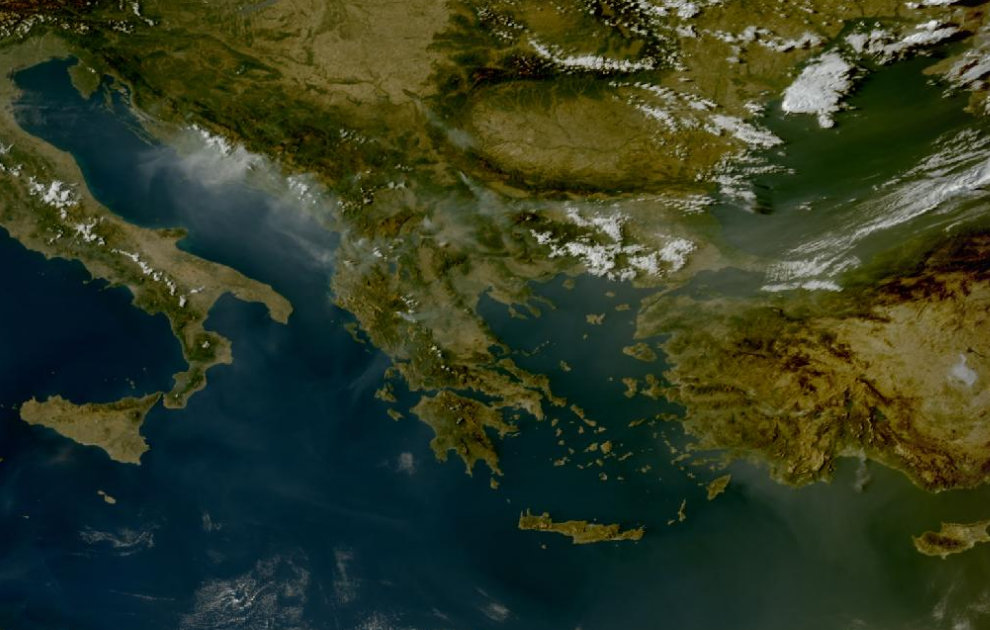 Τελευταία δορυφορική εικόνα νεφοκάλυψης