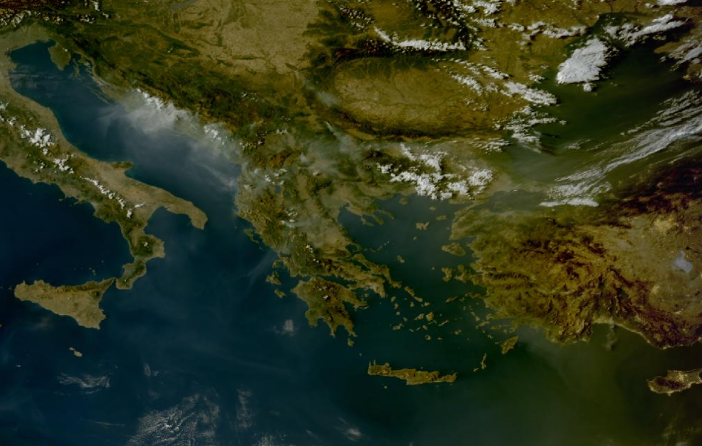Τελευταία δορυφορική εικόνα νεφοκάλυψης