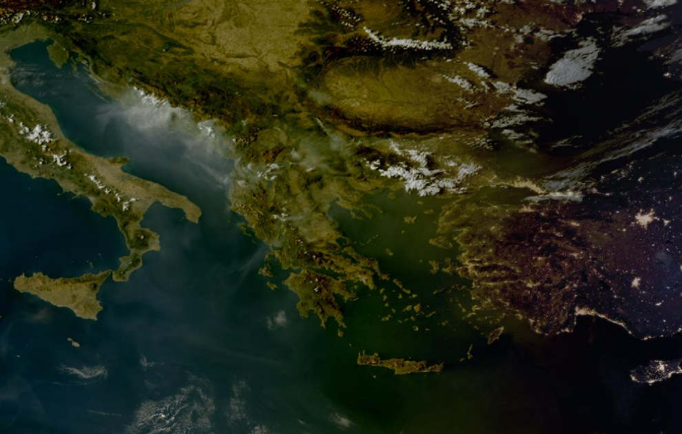 Τελευταία δορυφορική εικόνα νεφοκάλυψης