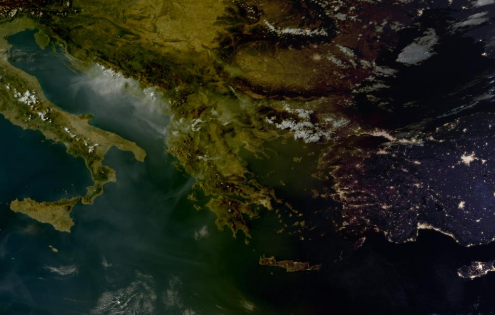 Τελευταία δορυφορική εικόνα νεφοκάλυψης