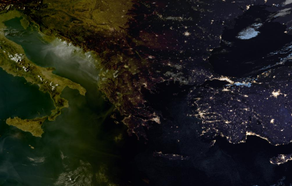 Τελευταία δορυφορική εικόνα νεφοκάλυψης