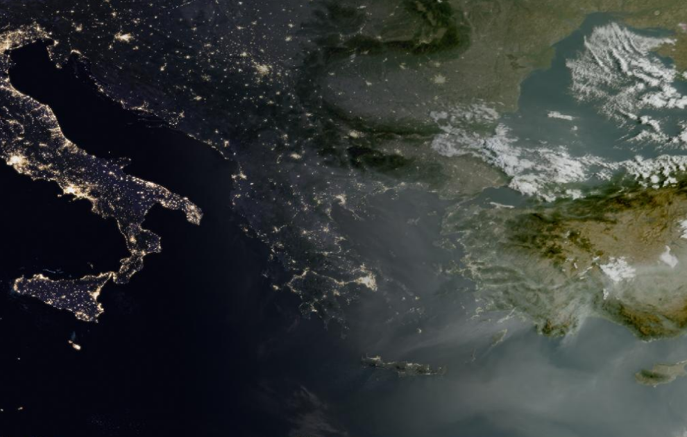 Τελευταία δορυφορική εικόνα νεφοκάλυψης