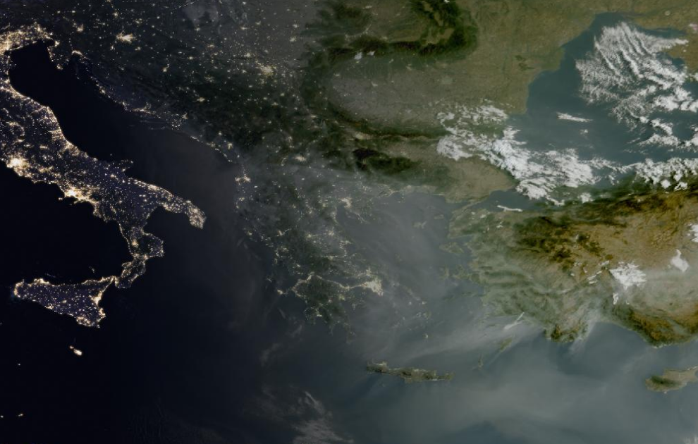Τελευταία δορυφορική εικόνα νεφοκάλυψης