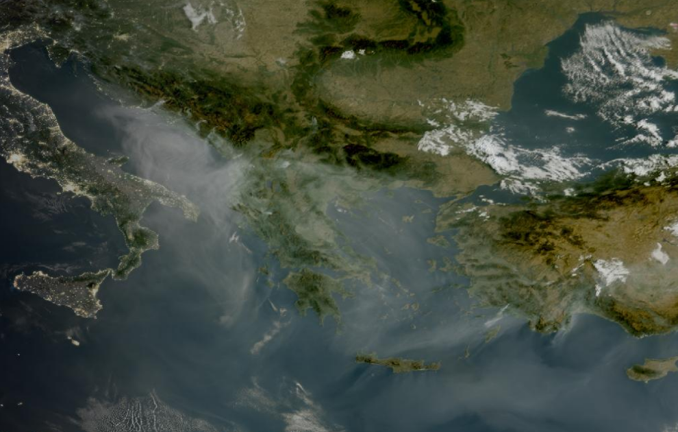 Τελευταία δορυφορική εικόνα νεφοκάλυψης