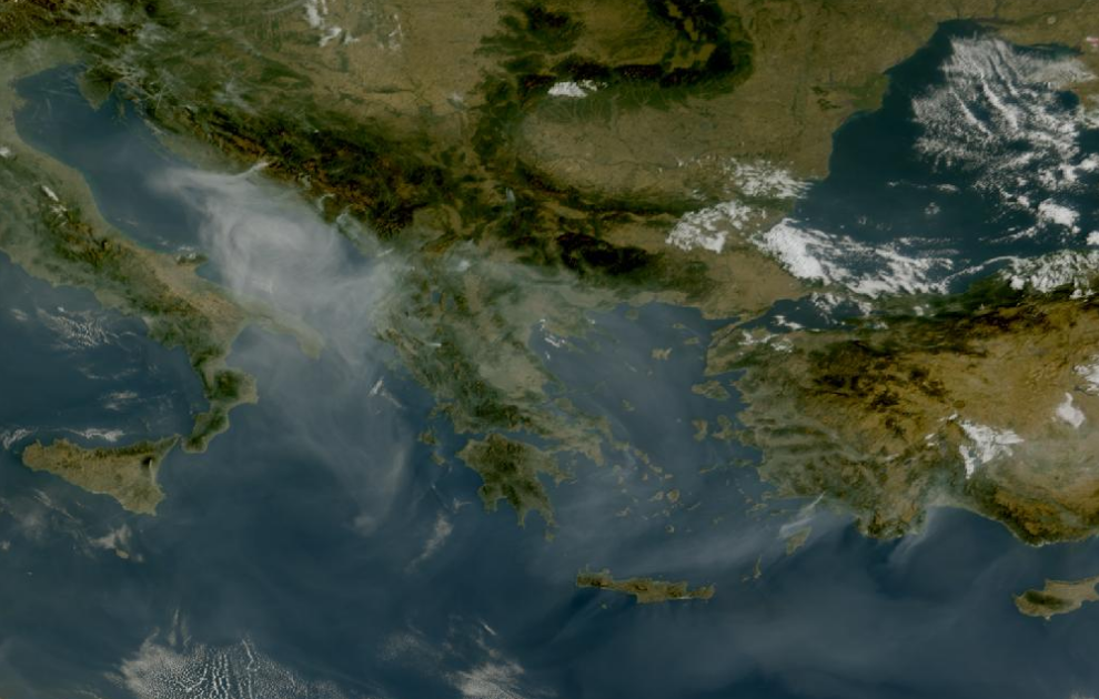 Τελευταία δορυφορική εικόνα νεφοκάλυψης