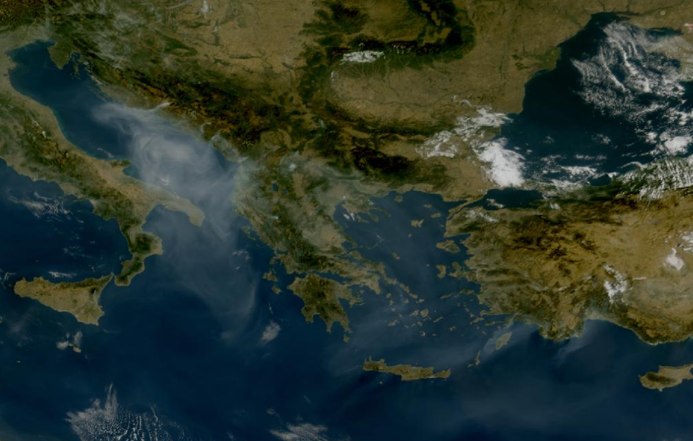 Τελευταία δορυφορική εικόνα νεφοκάλυψης