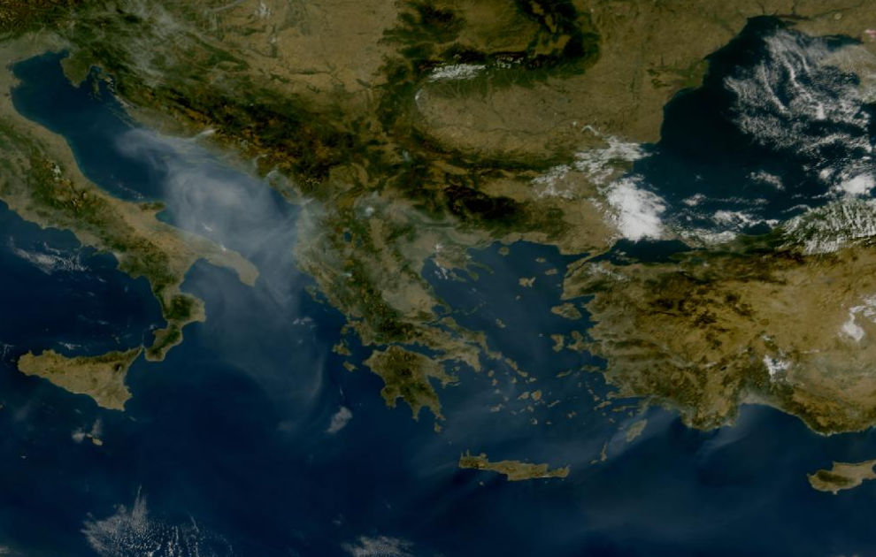 Τελευταία δορυφορική εικόνα νεφοκάλυψης