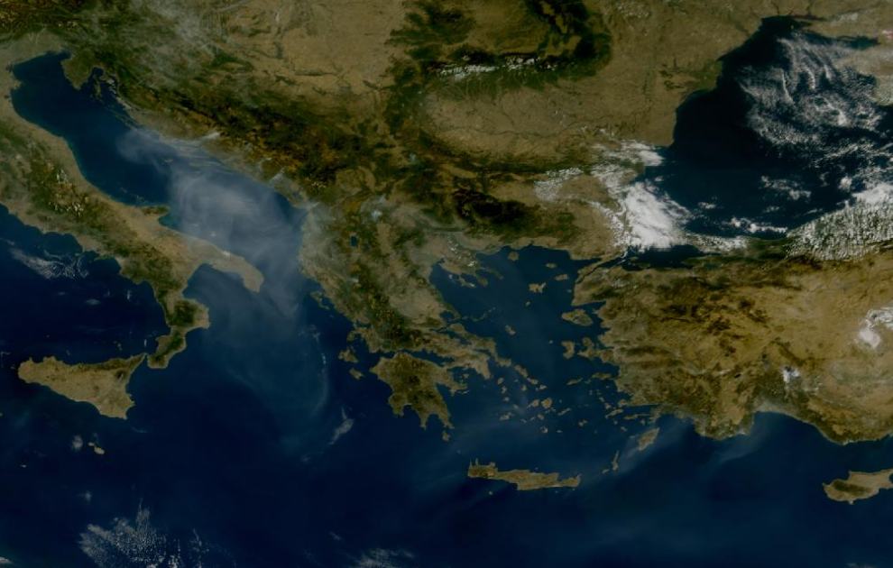Τελευταία δορυφορική εικόνα νεφοκάλυψης