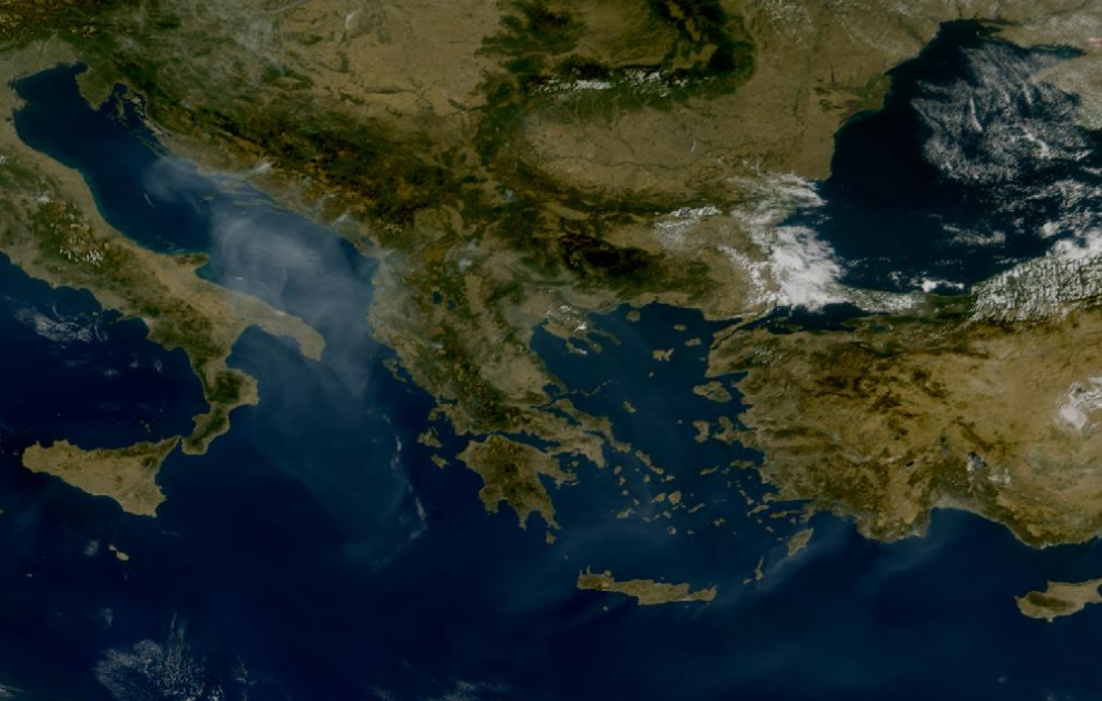 Τελευταία δορυφορική εικόνα νεφοκάλυψης