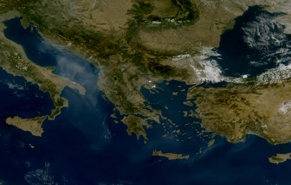 Τελευταία δορυφορική εικόνα νεφοκάλυψης