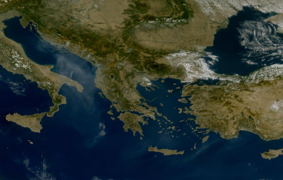 Τελευταία δορυφορική εικόνα νεφοκάλυψης