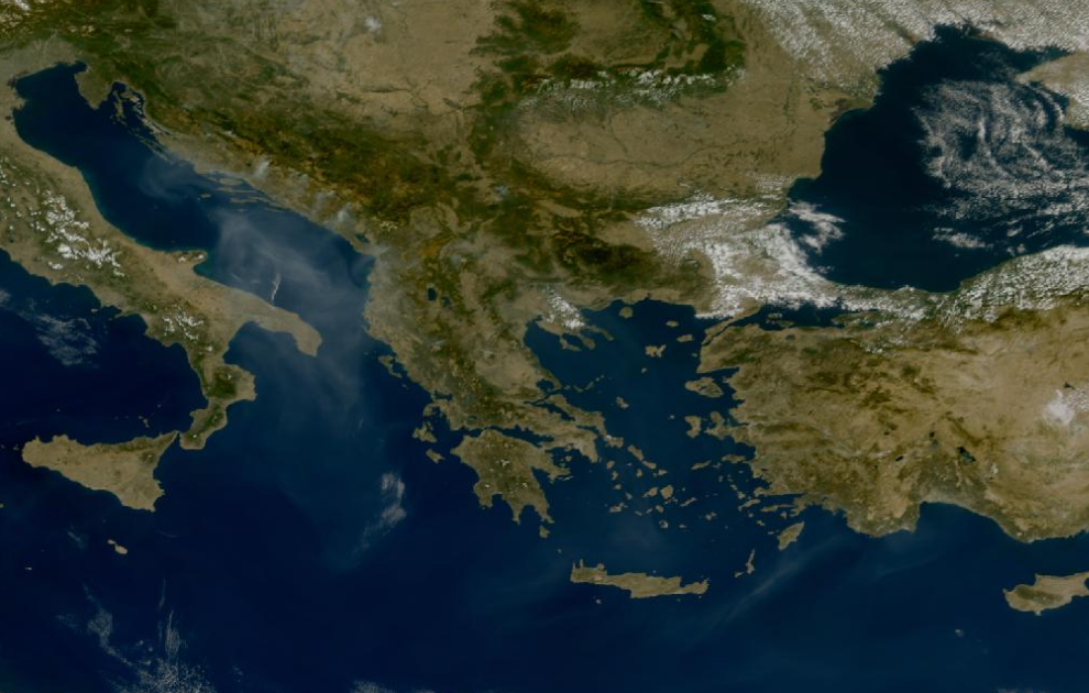 Τελευταία δορυφορική εικόνα νεφοκάλυψης
