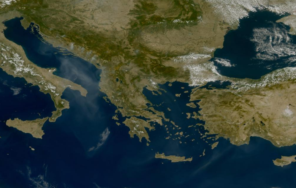 Τελευταία δορυφορική εικόνα νεφοκάλυψης