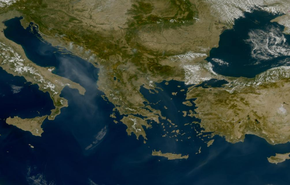 Τελευταία δορυφορική εικόνα νεφοκάλυψης