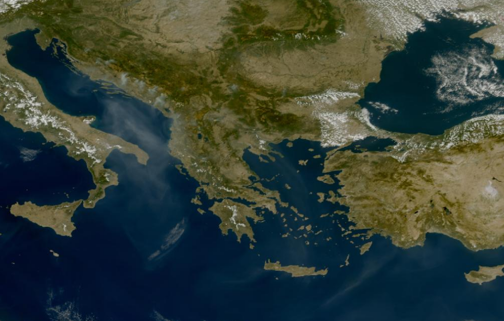 Τελευταία δορυφορική εικόνα νεφοκάλυψης