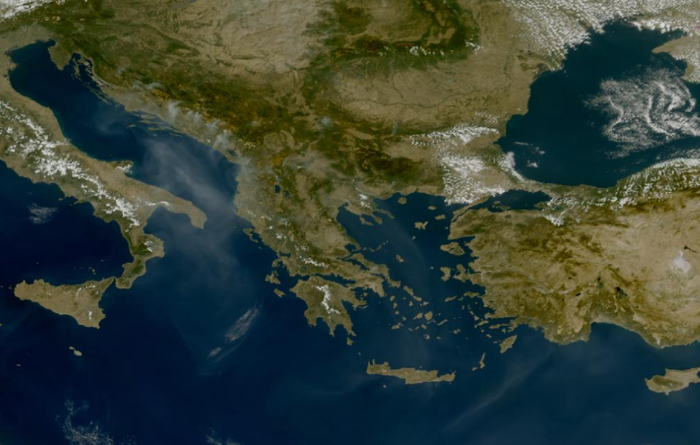 Τελευταία δορυφορική εικόνα νεφοκάλυψης