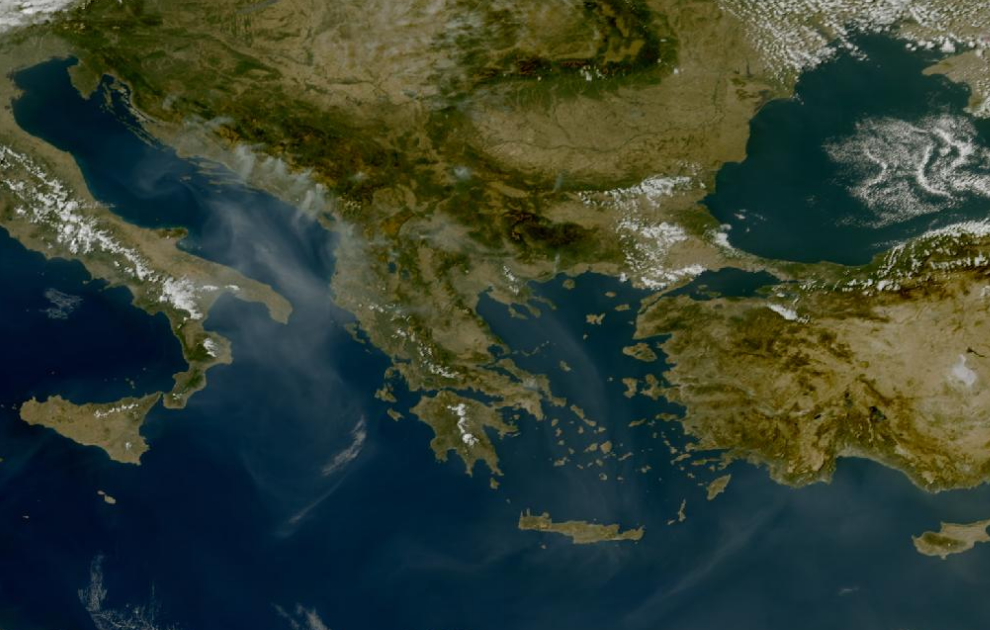 Τελευταία δορυφορική εικόνα νεφοκάλυψης