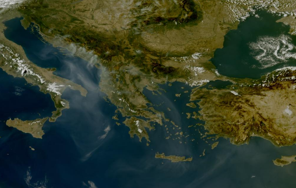 Τελευταία δορυφορική εικόνα νεφοκάλυψης