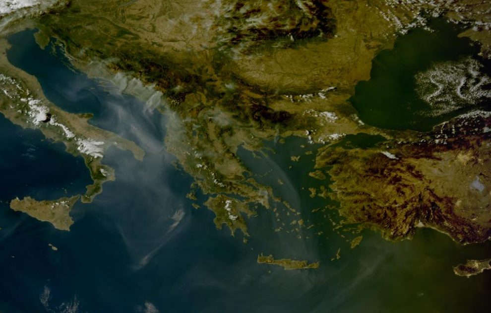 Τελευταία δορυφορική εικόνα νεφοκάλυψης
