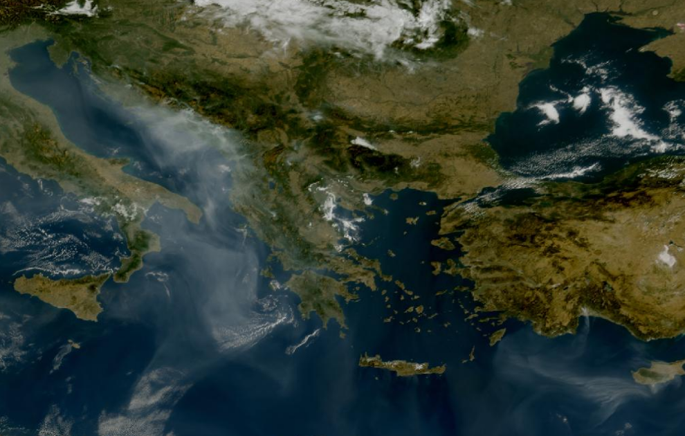 Τελευταία δορυφορική εικόνα νεφοκάλυψης