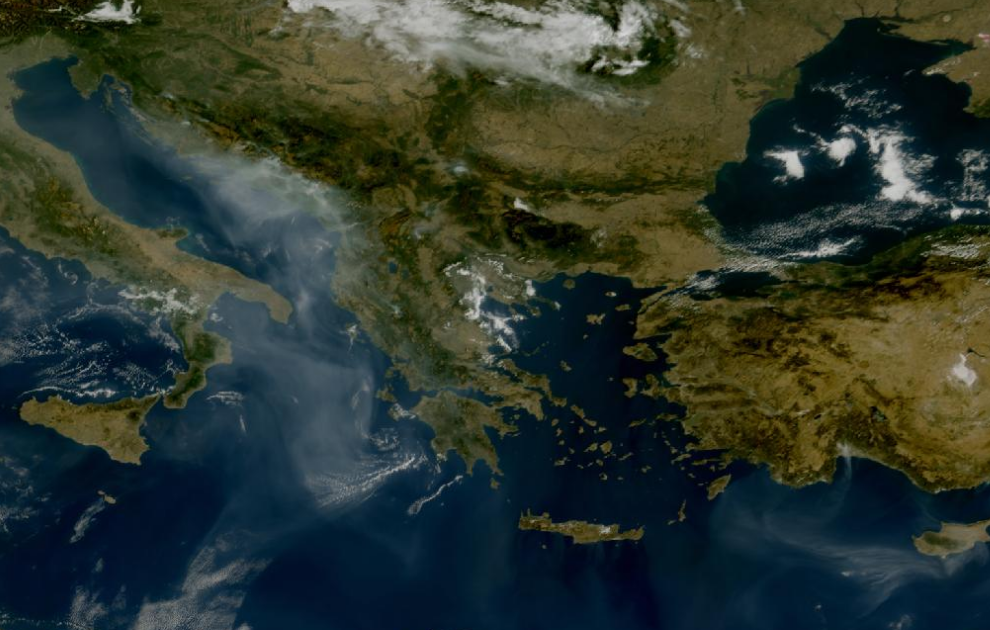 Τελευταία δορυφορική εικόνα νεφοκάλυψης