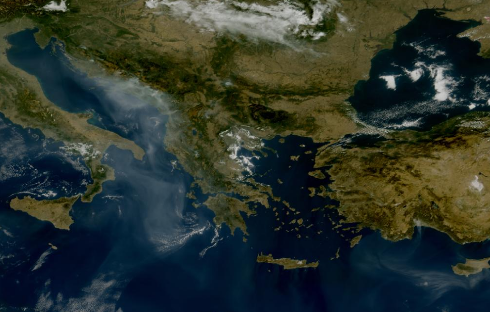 Τελευταία δορυφορική εικόνα νεφοκάλυψης