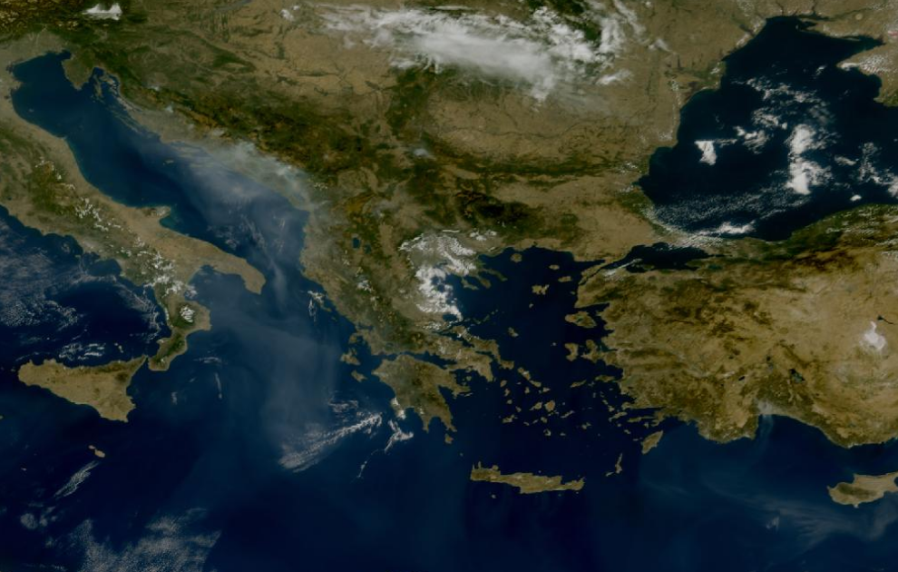 Τελευταία δορυφορική εικόνα νεφοκάλυψης