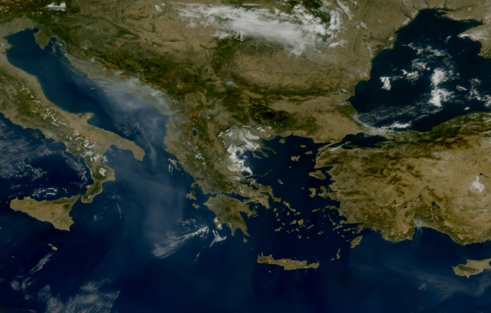 Τελευταία δορυφορική εικόνα νεφοκάλυψης