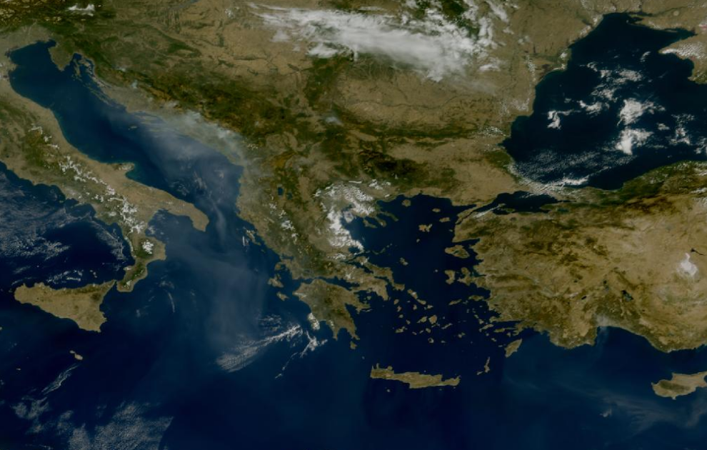 Τελευταία δορυφορική εικόνα νεφοκάλυψης