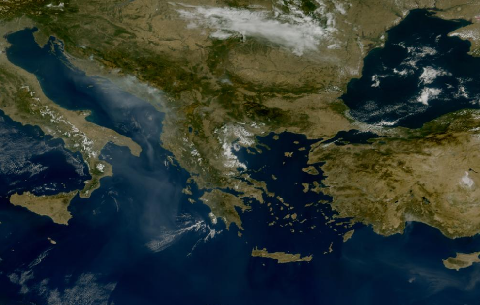 Τελευταία δορυφορική εικόνα νεφοκάλυψης
