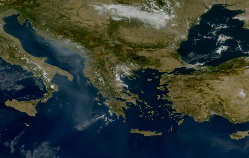 Τελευταία δορυφορική εικόνα νεφοκάλυψης