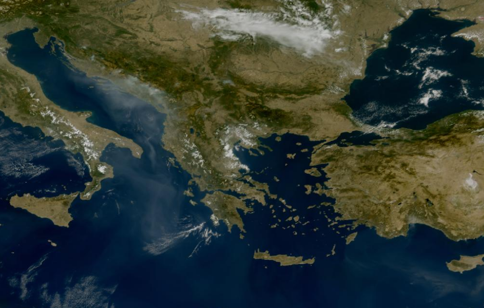 Τελευταία δορυφορική εικόνα νεφοκάλυψης