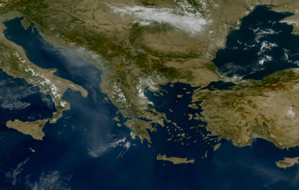 Τελευταία δορυφορική εικόνα νεφοκάλυψης