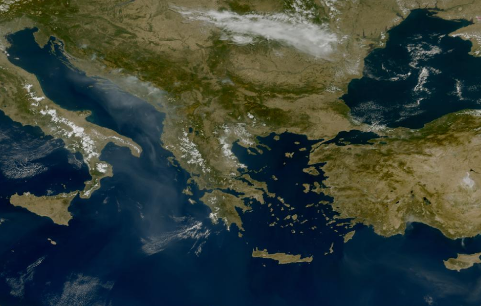 Τελευταία δορυφορική εικόνα νεφοκάλυψης