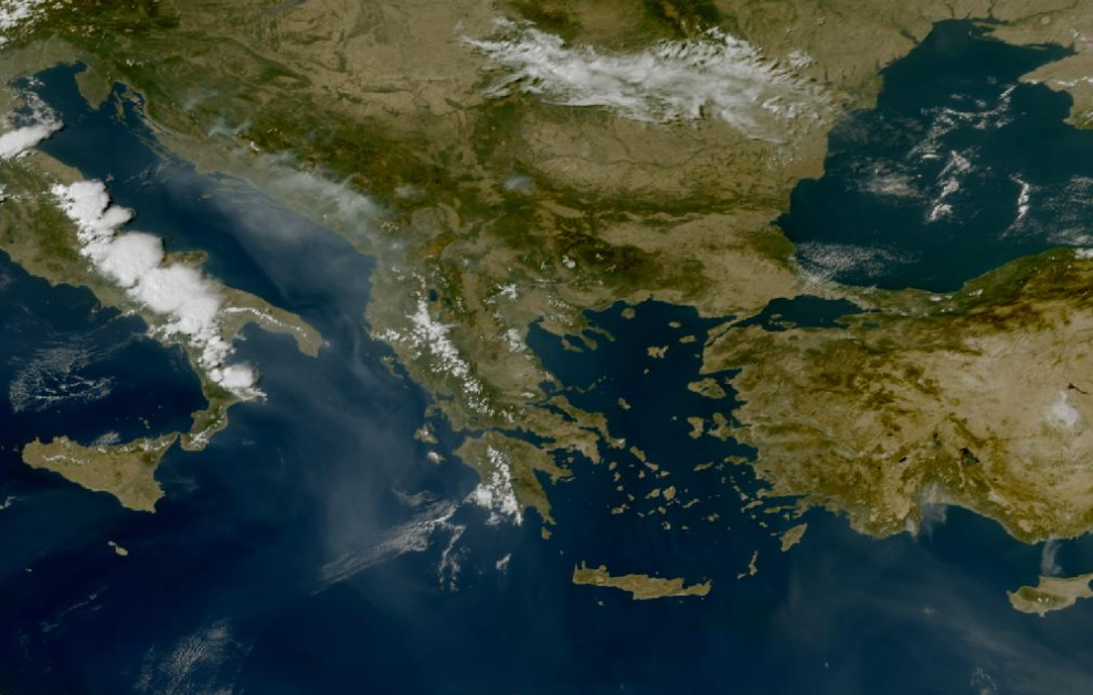 Τελευταία δορυφορική εικόνα νεφοκάλυψης
