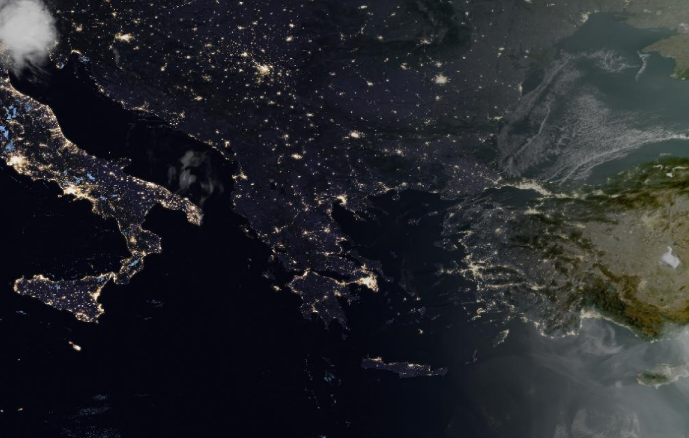 Τελευταία δορυφορική εικόνα νεφοκάλυψης