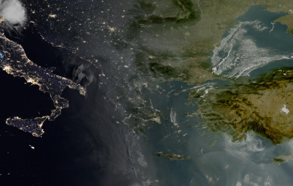 Τελευταία δορυφορική εικόνα νεφοκάλυψης