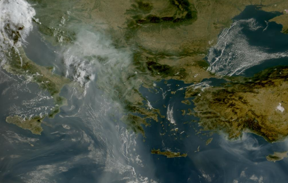 Τελευταία δορυφορική εικόνα νεφοκάλυψης