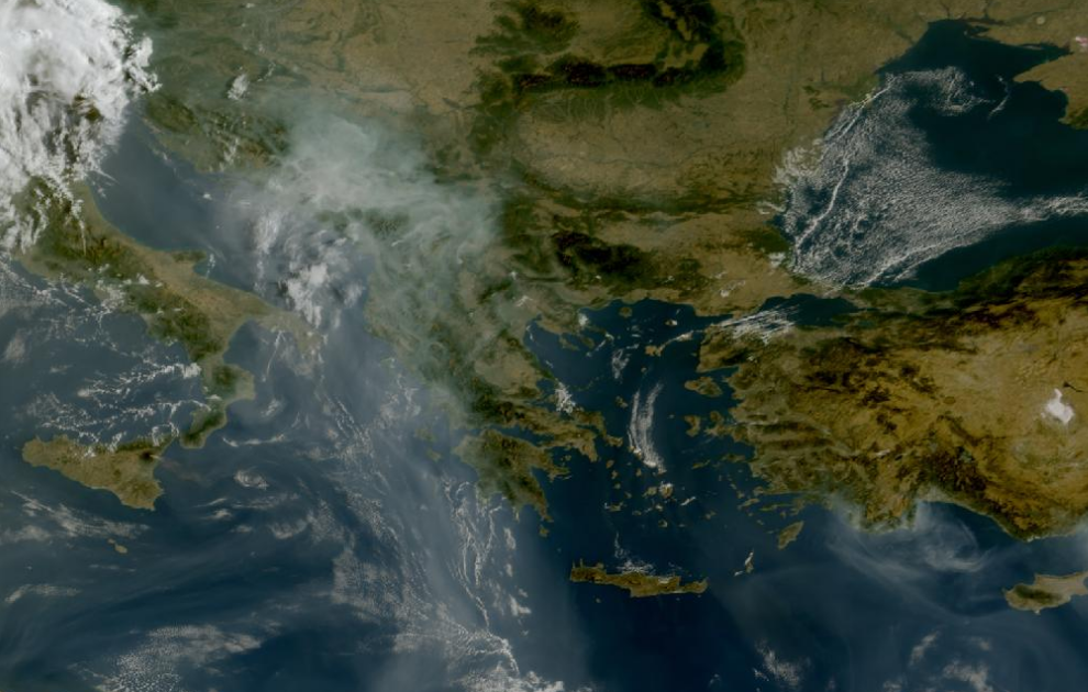 Τελευταία δορυφορική εικόνα νεφοκάλυψης