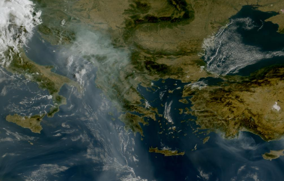 Τελευταία δορυφορική εικόνα νεφοκάλυψης