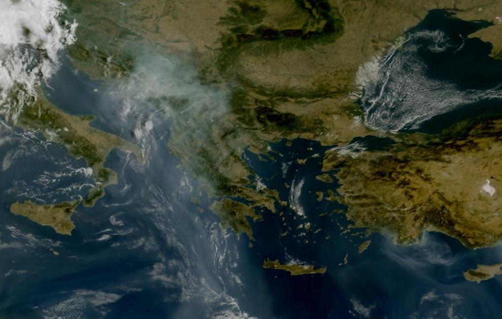 Τελευταία δορυφορική εικόνα νεφοκάλυψης