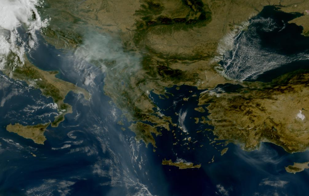 Τελευταία δορυφορική εικόνα νεφοκάλυψης